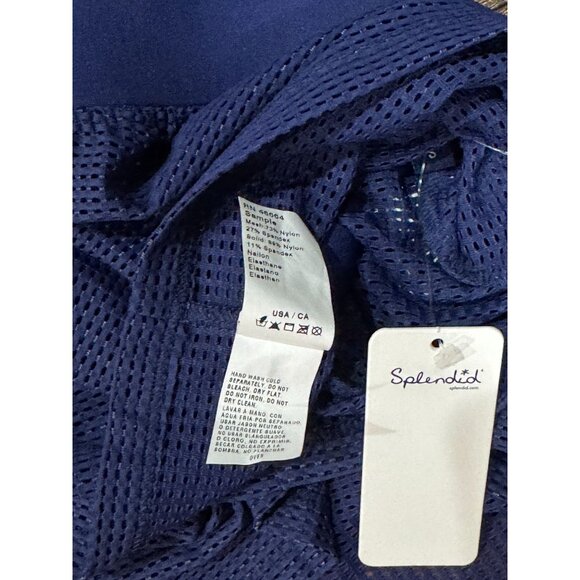 NEW Splendid Womens S Mesh Athletic lined Workout Running Activewear Blue Short - Picture 4 of 8